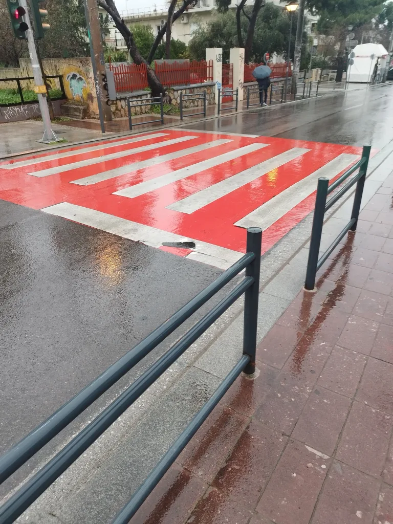 διαβαση πεζων αγια παρασκευη